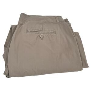 Talbots Pants Womens‎ 14 Signature Slim Khaki Crop Flat Front Pockets